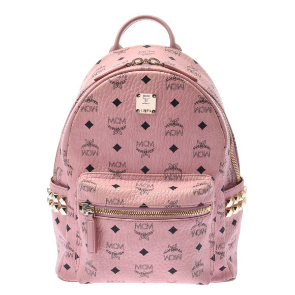 MCM Handbags - MCM Backpack Side Studs Pink Leather Daypack